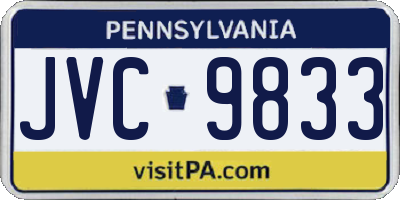 PA license plate JVC9833