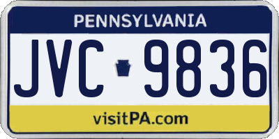 PA license plate JVC9836