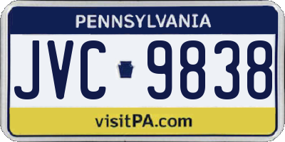 PA license plate JVC9838