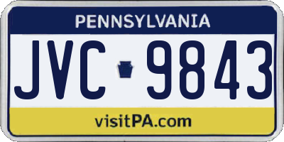 PA license plate JVC9843