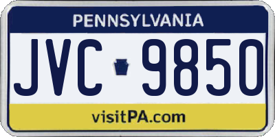 PA license plate JVC9850