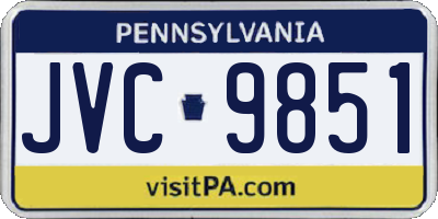 PA license plate JVC9851