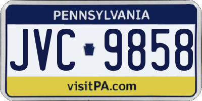 PA license plate JVC9858