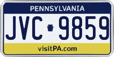 PA license plate JVC9859