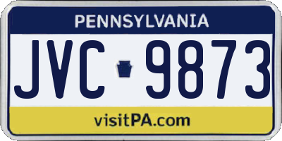 PA license plate JVC9873