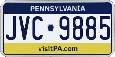 PA license plate JVC9885