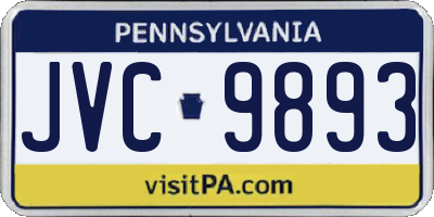 PA license plate JVC9893