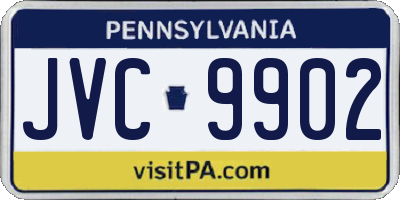 PA license plate JVC9902