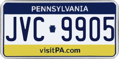 PA license plate JVC9905