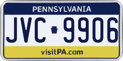 PA license plate JVC9906