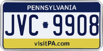 PA license plate JVC9908