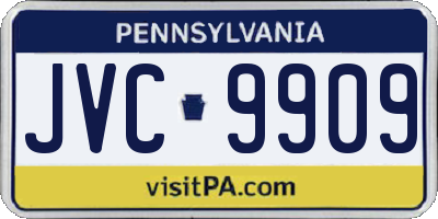 PA license plate JVC9909
