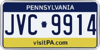 PA license plate JVC9914