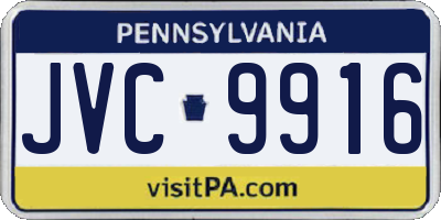 PA license plate JVC9916