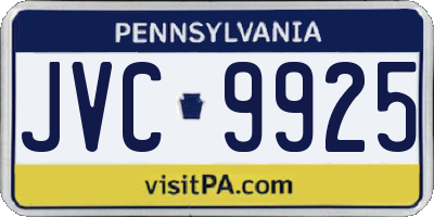 PA license plate JVC9925