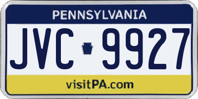 PA license plate JVC9927