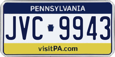 PA license plate JVC9943