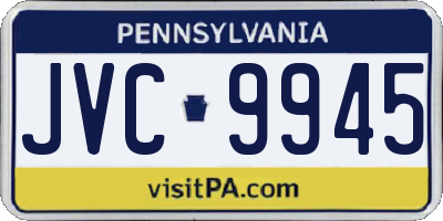 PA license plate JVC9945