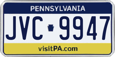 PA license plate JVC9947