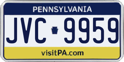 PA license plate JVC9959