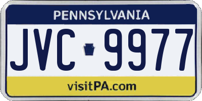 PA license plate JVC9977