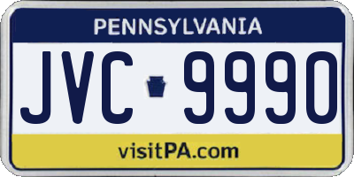 PA license plate JVC9990
