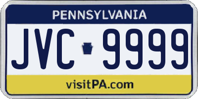 PA license plate JVC9999