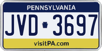 PA license plate JVD3697