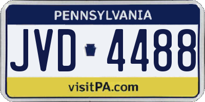 PA license plate JVD4488