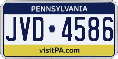 PA license plate JVD4586