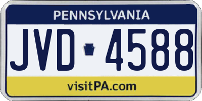 PA license plate JVD4588