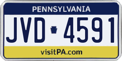 PA license plate JVD4591