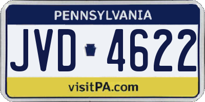 PA license plate JVD4622