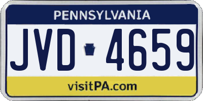PA license plate JVD4659