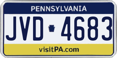 PA license plate JVD4683