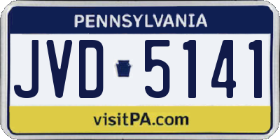 PA license plate JVD5141