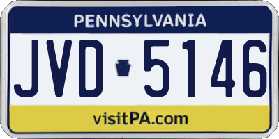 PA license plate JVD5146