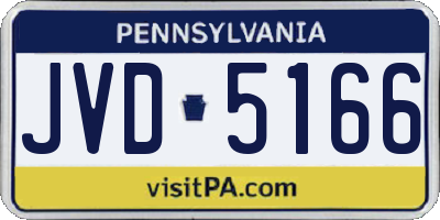 PA license plate JVD5166