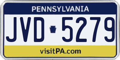 PA license plate JVD5279