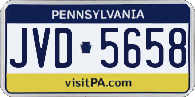 PA license plate JVD5658
