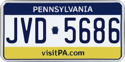 PA license plate JVD5686