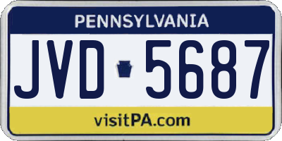 PA license plate JVD5687