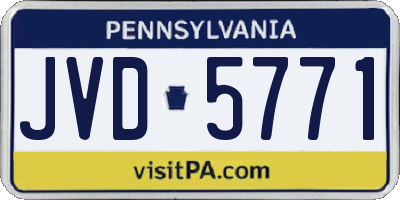 PA license plate JVD5771