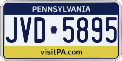 PA license plate JVD5895