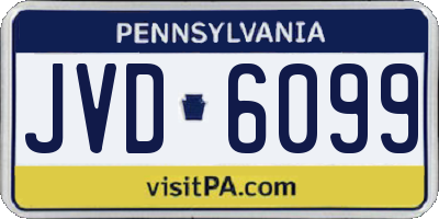 PA license plate JVD6099