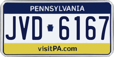 PA license plate JVD6167