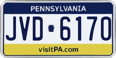 PA license plate JVD6170