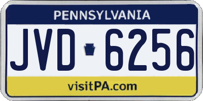 PA license plate JVD6256