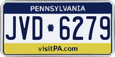 PA license plate JVD6279