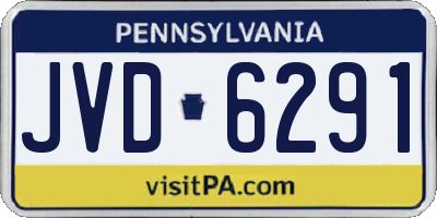 PA license plate JVD6291